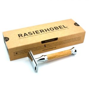 GIESEN & FORSTHOFF - RASOIO A DOPPIA TESTA IN ULIVO, MADE IN GERMANY
