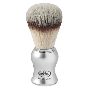 OMEGA - PENNELLO DA BARBA SINTETICO HI-BRUSH CON MANICO CROMATO