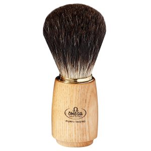 OMEGA - PENNELLO DA BARBA IN TASSO NERO, MANICO IN FAGGIO N°6150