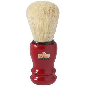 OMEGA - PENNELLO DA BARBA IN SETOLA 10108, MANICO ROSSO