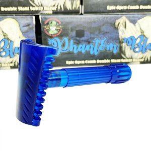 PHOENIX SHAVING - THE PHANTOM BLUE, RASOIO DI SICUREZZA SLANT OPEN COMB IN ABS