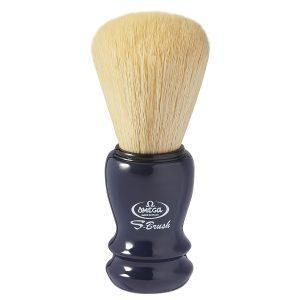 OMEGA - S-BRUSH N° 10108, PENNELLO DA BARBA SINTETICO, MANICO BLU NOTTE