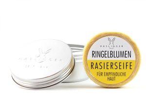 HASLINGER - RINGELBLUME, SAPONE DA BARBA ALLA CALENDULA IN CIOTOLA DI ALLUMINIO 60G