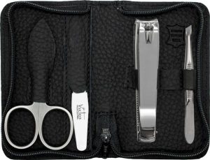 WICTOR - SET MANICURE TASCABILE CON 4 PEZZI IN ACCIAIO NICKELATO