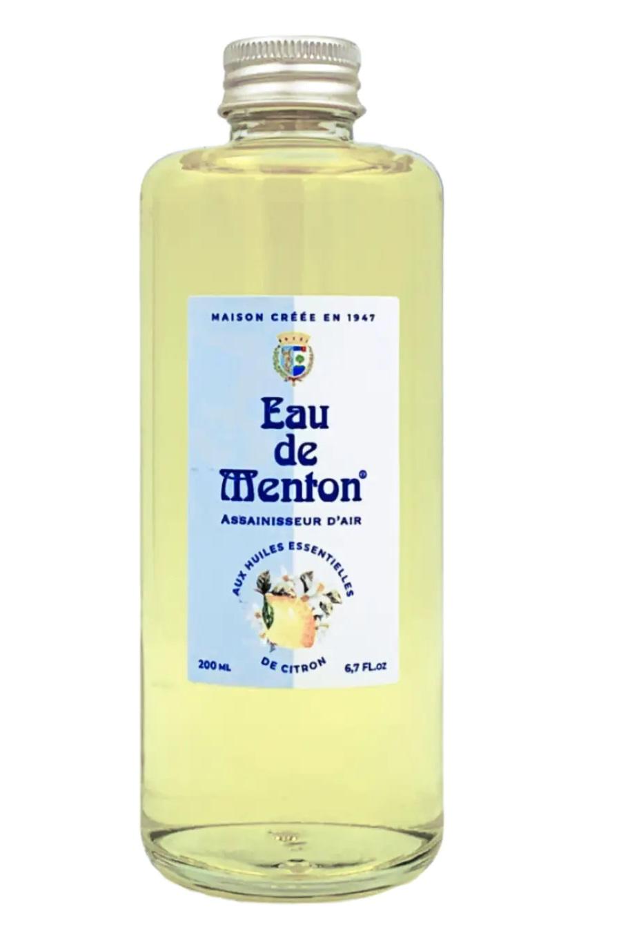 EAU DE MENTON - PROFUMO D'AMBIENTE AGLI OLI ESSENZIALI DI LIMONE, RICARICA 200ML