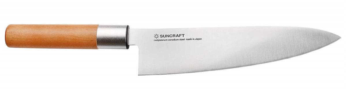 SUNCRAFT - SENZO CLASSIC, COLTELLO DA CUCINA GYUTO CON LAMA DA 20CM. MANICO IN LEGNO DI MAGNOLIA