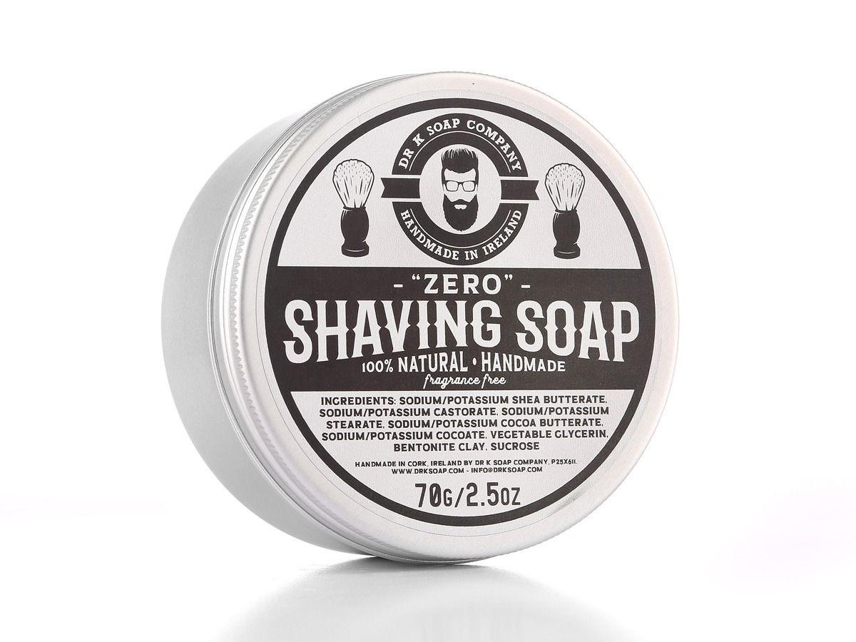 DR K SOAP COMPANY - ZERO, SAPONE DA BARBA DURO SENZA PROFUMO IN CIOTOLA DI ALLUMINIO, 70G - immagine 2