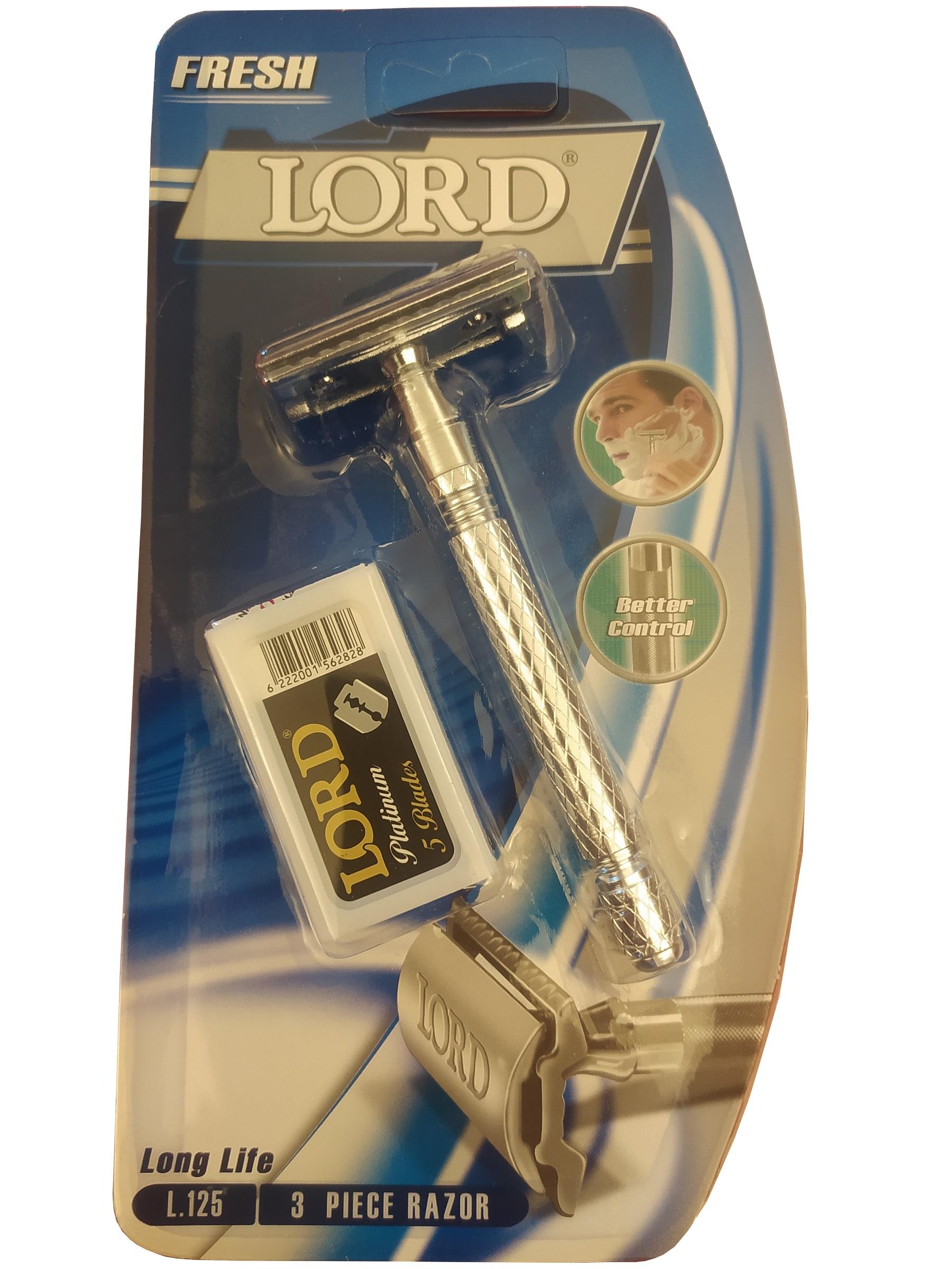 LORD - RASOIO DI SICUREZZA 3 PEZZI L 125 "FRESH"
