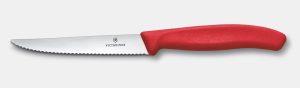 VICTORINOX - COLTELLO DA TAVOLA SEGHETTATO A PUNTA, MANICO CHILI RED