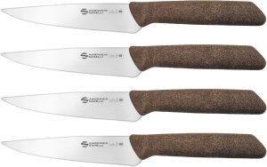 AMBROGIO SANELLI - CONFEZIONE DA 4 COLTELLI DA BISTECCA MICRODENTATI STEAKING CON LAMA DA 13CM