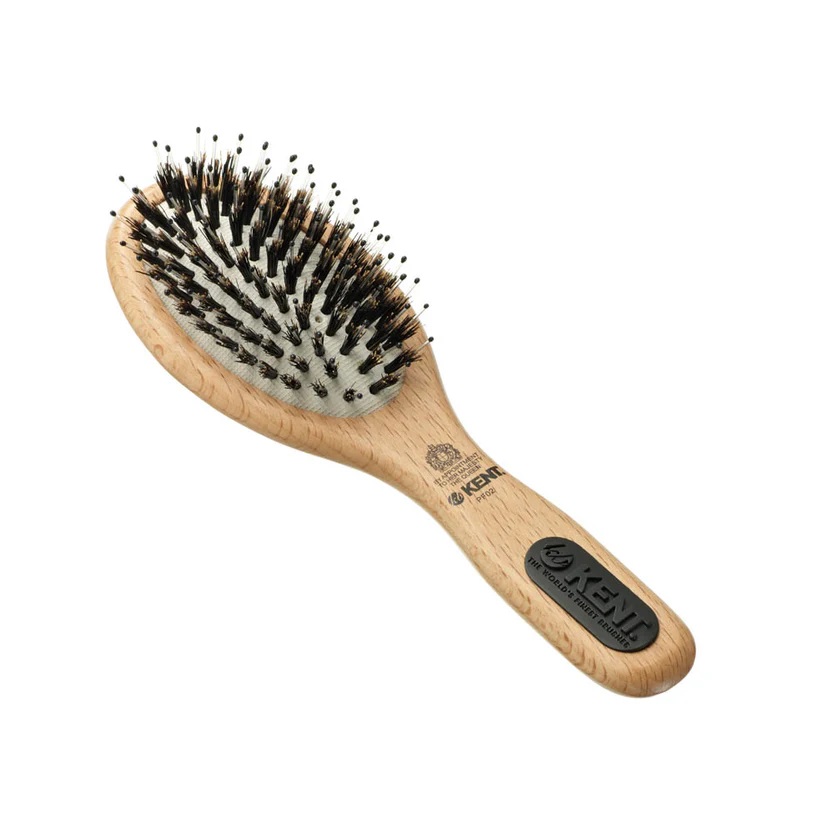 KENT - SPAZZOLA PNEUMATICA OVALE DA VIAGGIO MISTA CINGHIALE-NYLON