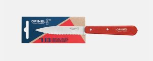 OPINEL - SPELUCCHINO SEGHETTATO N°113, MANICO ROSSO