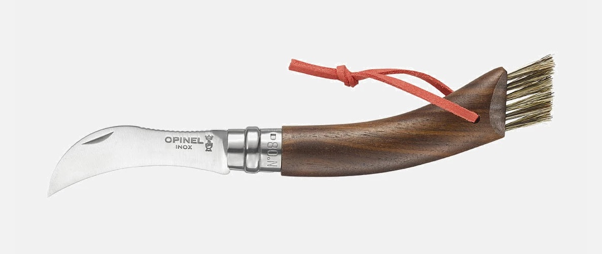 OPINEL - COLTELLO DA FUNGHI N°8 CON MANICO IN LEGNO DI NOCE