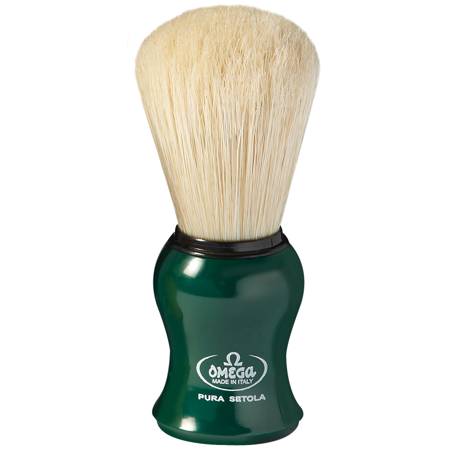 OMEGA - PENNELLO DA BARBA IN SETOLA N°10065, MANICO VERDE