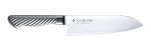 TOJIRO PRO - COLTELLO DA CUCINA SANTOKU CON LAMA IN ACCIAIO VG10 DA 17CM