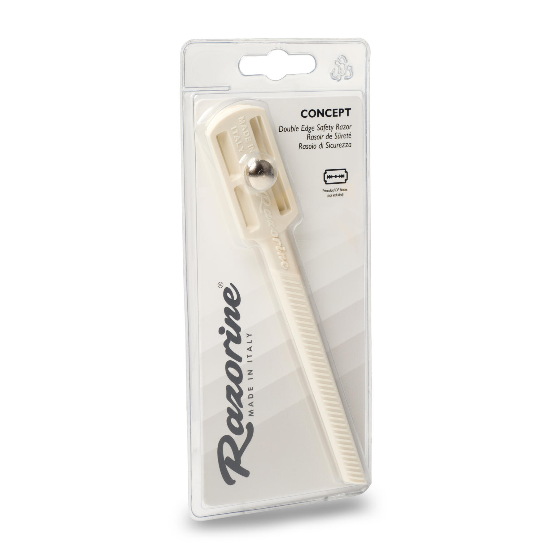 RAZORINE - SHAVETTE IN RESINA A LAMA INTERA CONCEPT WHITE CASTLE - immagine 4