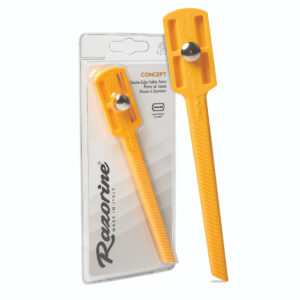 RAZORINE - SHAVETTE IN RESINA A LAMA INTERA CONCEPT YELLOW BUTTERSCOTCH