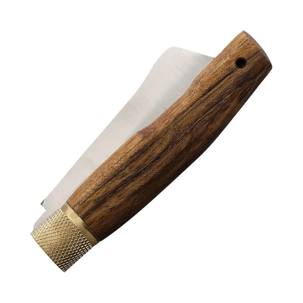 CUTELARIA JOSE' DA CRUZ - PLANALTO SENZA PUNTA CON LAMA IN ACCIAIO INOX DA 8,5CM, MANICO IN LEGNO TIGERWOOD - immagine 2